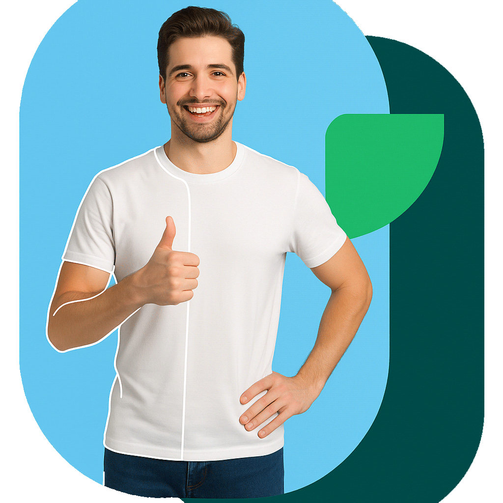 a man in a white shirt