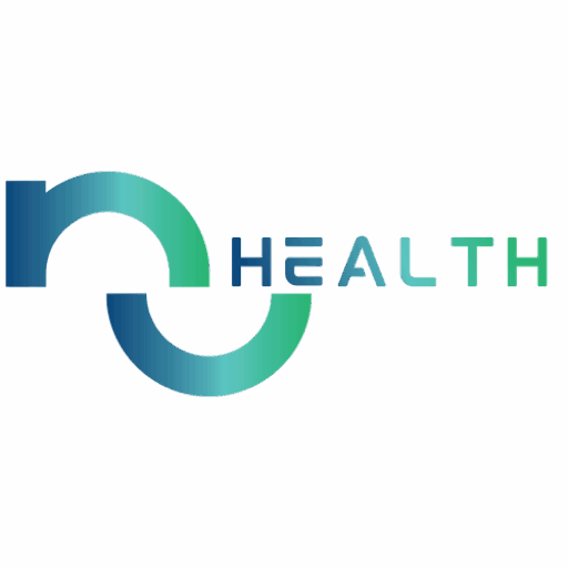 a logo with blue and green colors