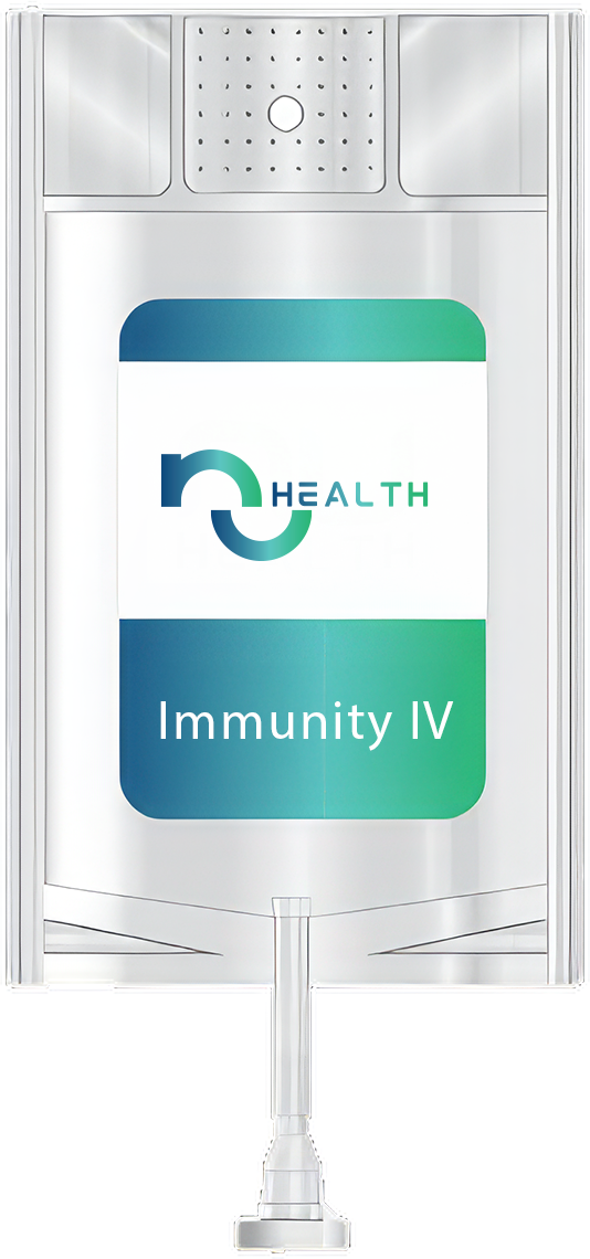 IV bag labeled Immunity IV Health